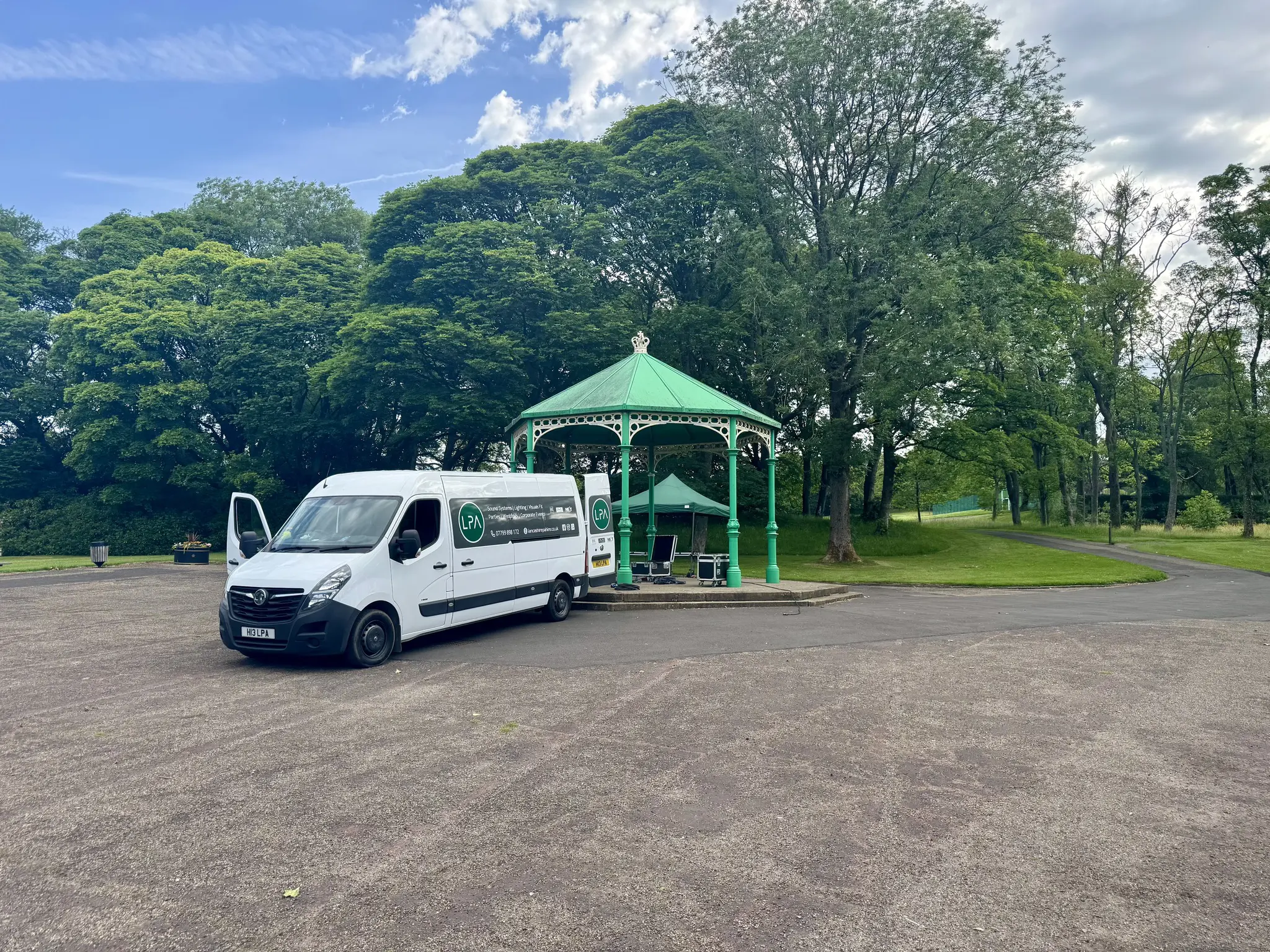delivering a sound system Lancashire PA Hire